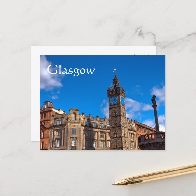 Tolbooth Steeple, Glasgow Cross, Glasgow Postcard (Front/Back In Situ)