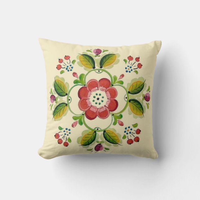 Tole Rosette Pillow (Front)