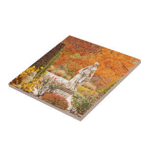 "TOLEDO BOTANICAL GARDEN AGLOW IN AUTUMN CERAMIC TILE
