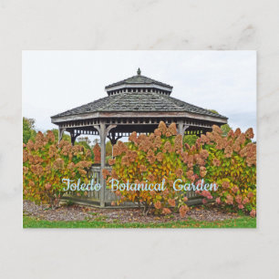 TOLEDO BOTANICAL GARDEN GAZEBO WITH HYDRANGEAS POSTCARD