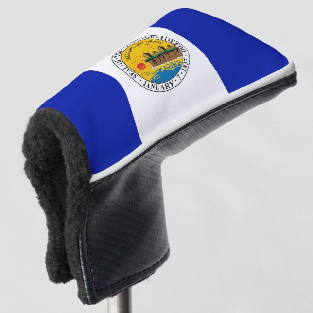 Toledo city flag golf head cover (3/4 Front)