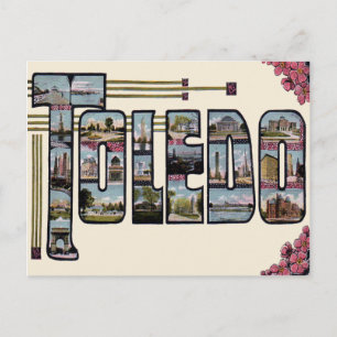 Toledo, OH Large Letter Scenic Postcard
