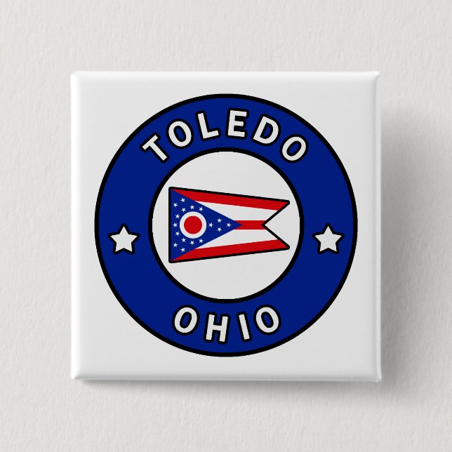Toledo Ohio 15 Cm Square Badge (Front)
