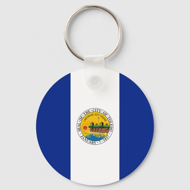 Toledo (Ohio) City flag Keychain (Front)