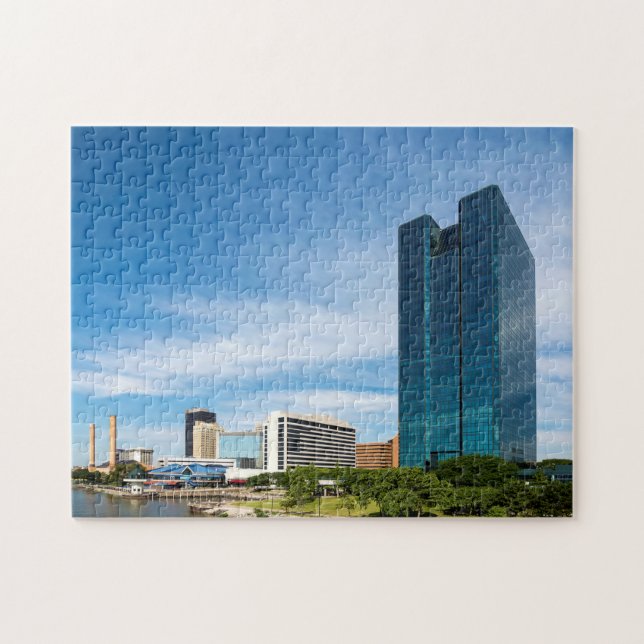 Toledo Ohio City Skyline Jigsaw Puzzle (Horizontal)