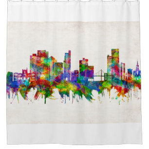 Toledo Ohio Skyline Shower Curtain