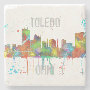TOLEDO OHIO SKYLINE STONE COASTER