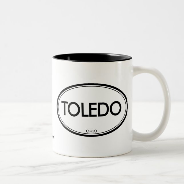 Toledo, Ohio Two-Tone Coffee Mug (Right)