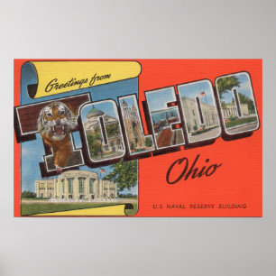 Toledo, Ohio - U.S. Naval Reserve Building Poster