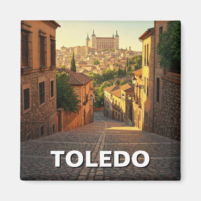 Toledo Spain Alcazar Travel Magnet (Front)