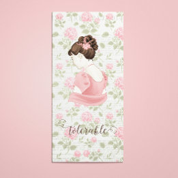 Tolerable - Jane Austen Floral Vintage Bookmark Holiday Card