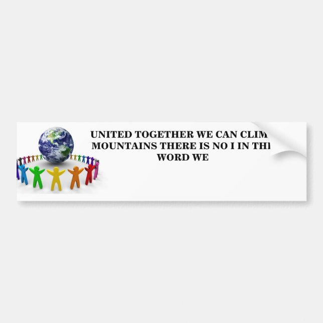 TOLERANCE AND UNITY BUMPER STICKER (Front)