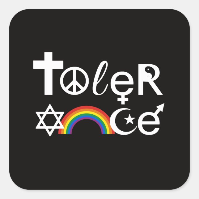 TOLERANCE SQUARE STICKER (Front)