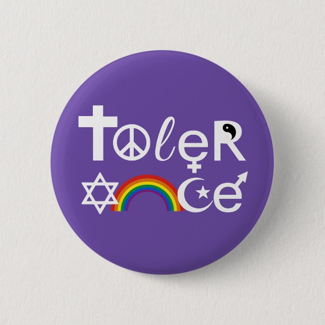 TOLERANCE T-Shirt 6 Cm Round Badge (Front)
