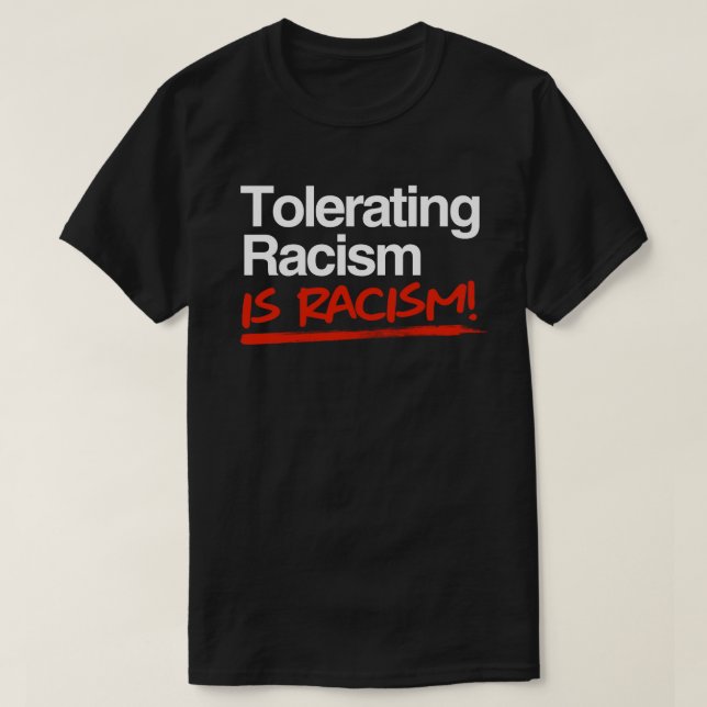 Tolerating racism is racism classic round sticker T-Shirt (Design Front)