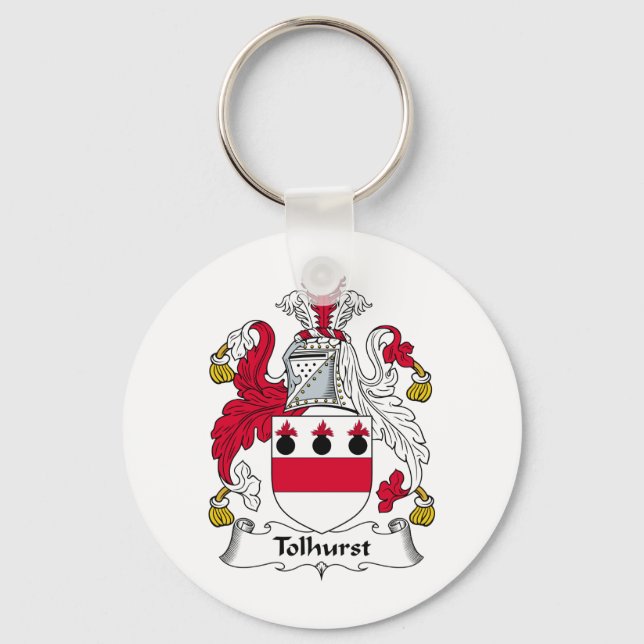 Tolhurst Family Crest Key Ring (Front)