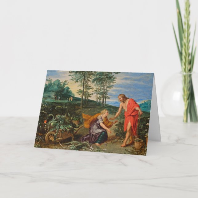 Toli Me Tangere Jesus and Mary Magdalene Holiday Card (Front)
