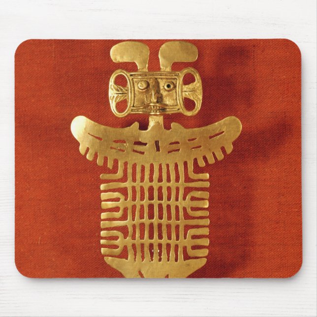 Tolima ornament in the form of a human-headed mouse pad (Front)