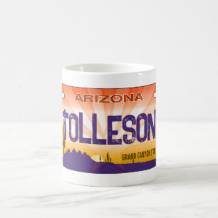 Tolleson Arizona flag license plate mug