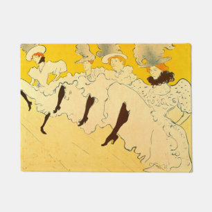 Tolouse Lautrec Dancing Girls Yellow Doormat