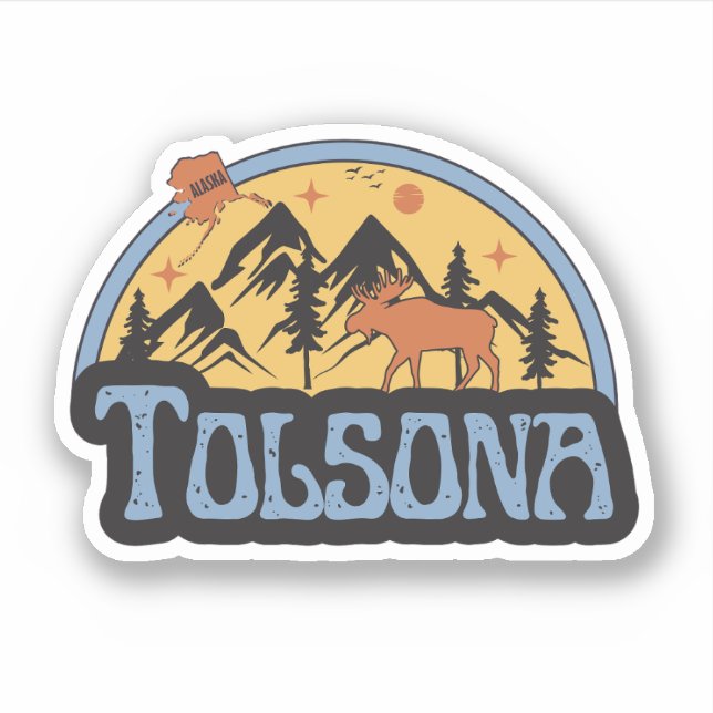 Tolsona, Alaska Sticker (Front)