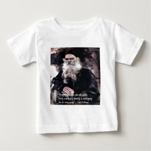 Tolstoy Anna Karenina Happy Families Alike Quote Baby T-Shirt