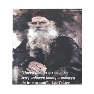 Tolstoy Anna Karenina Happy Families Alike Quote Notepad