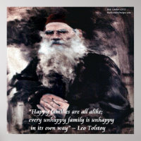 Tolstoy & Anna Karenina Opening Line Poster