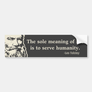 Tolstoy Quote Bumper Sticker