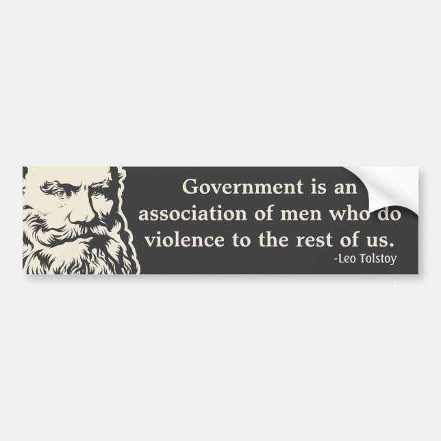 Tolstoy Quote Bumper Sticker (Front)