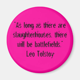 Tolstoy Vegetarian Quote Magnet