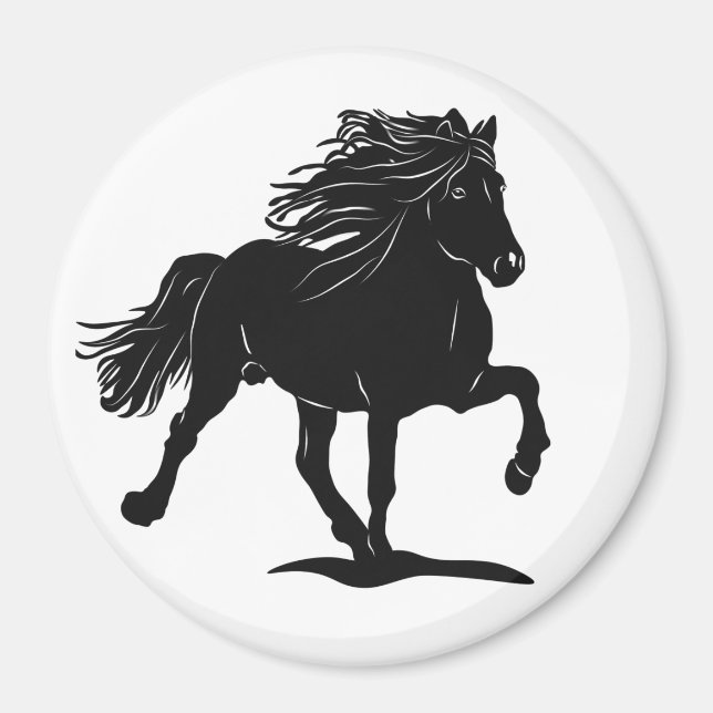 Töltendes Islandpferd Magnet (Front)