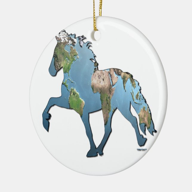 Tolting The World Ceramic Tree Decoration (Left)