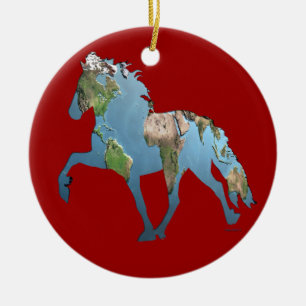 Tolting the World Ceramic Tree Decoration