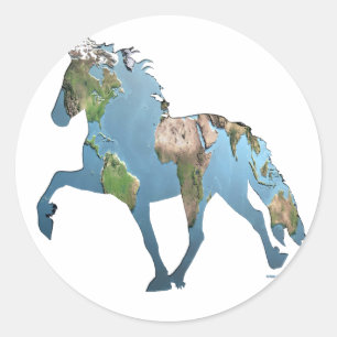 Tolting the World Classic Round Sticker