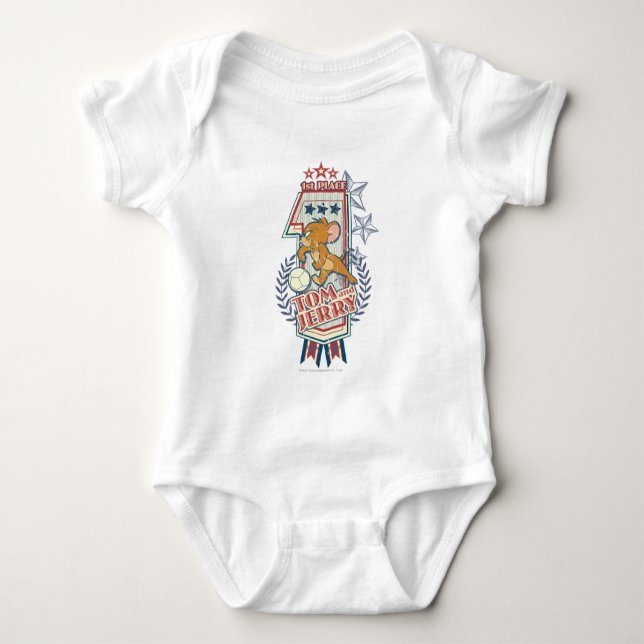 Tom and Jerry 1st Place 2 Baby Bodysuit (Front)