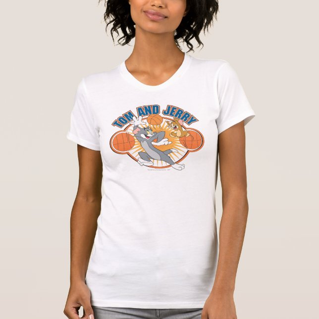 Tom and Jerry Basketball 4 T-Shirt (Front)