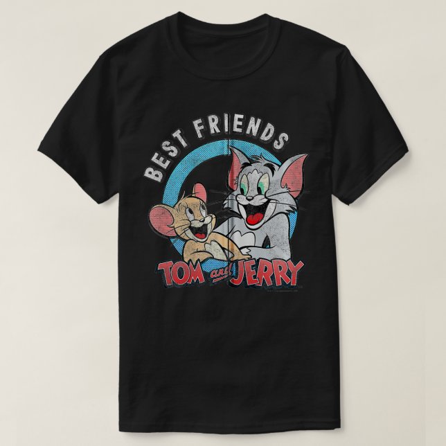 Tom And Jerry Best Friends Portrait Zip  T-Shirt (Design Front)