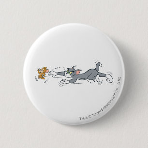 Tom and Jerry Chase 6 Cm Round Badge