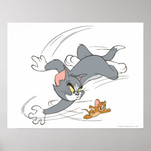 Tom and Jerry Chase Turn Poster