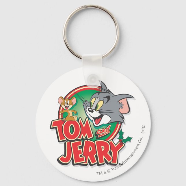 Tom and Jerry Classic Logo Key Ring (Front)