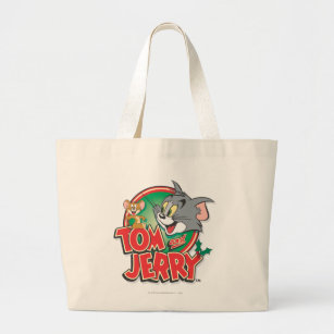 Tom and Jerry Classic Logo Large Tote Bag