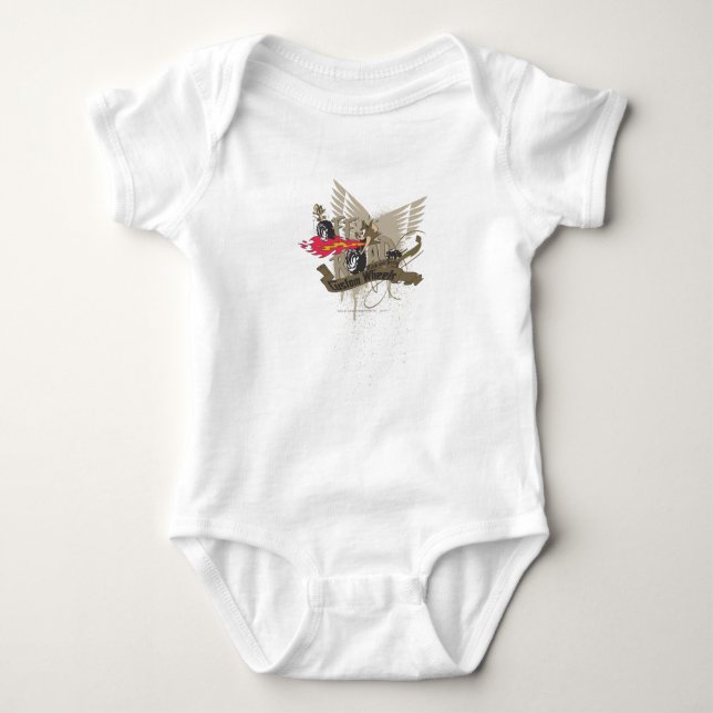 Tom and Jerry Custome Wheels Baby Bodysuit (Front)