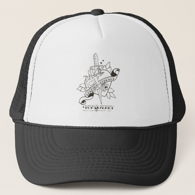 Tom and Jerry Enemies Forever 1 Trucker Hat (Front)