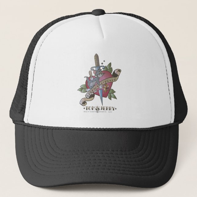 Tom and Jerry Enemies Forever 2 Trucker Hat (Front)
