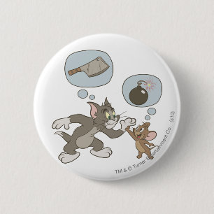 Tom and Jerry Evil Thoughts 6 Cm Round Badge