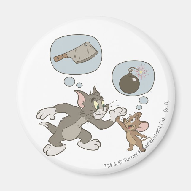 Tom and Jerry Evil Thoughts Magnet (Front)
