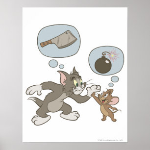 Tom and Jerry Evil Thoughts Poster