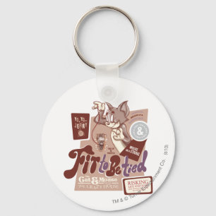 Tom and Jerry Fit To Be Tied Key Ring
