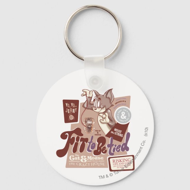 Tom and Jerry Fit To Be Tied Key Ring (Front)